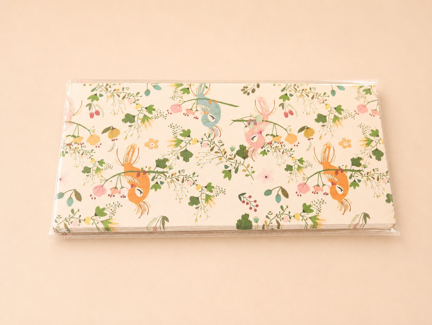 Floral Bird Garden Printed Rectangular Tray