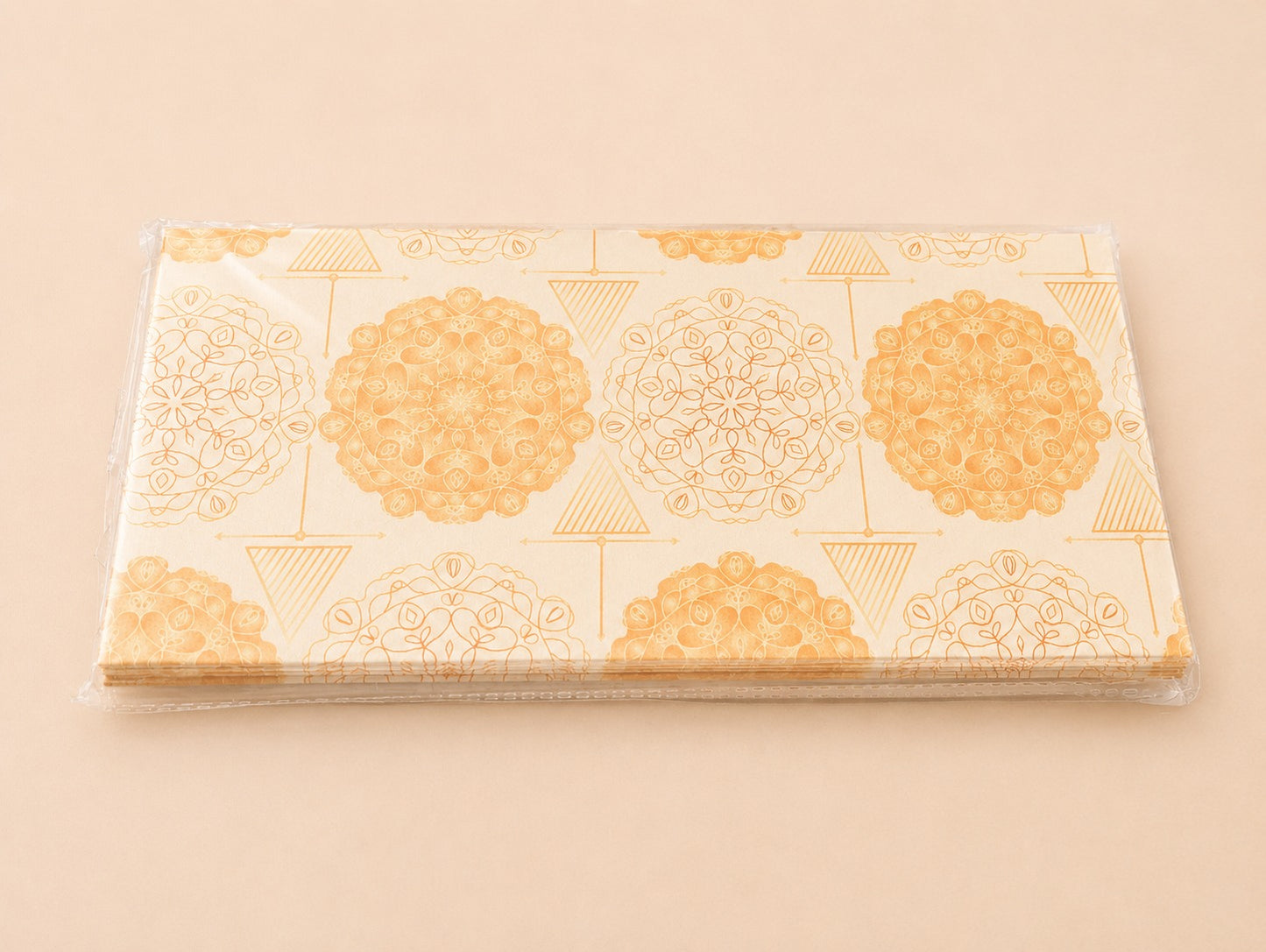 Golden Mandala Printed Rectangular Tray