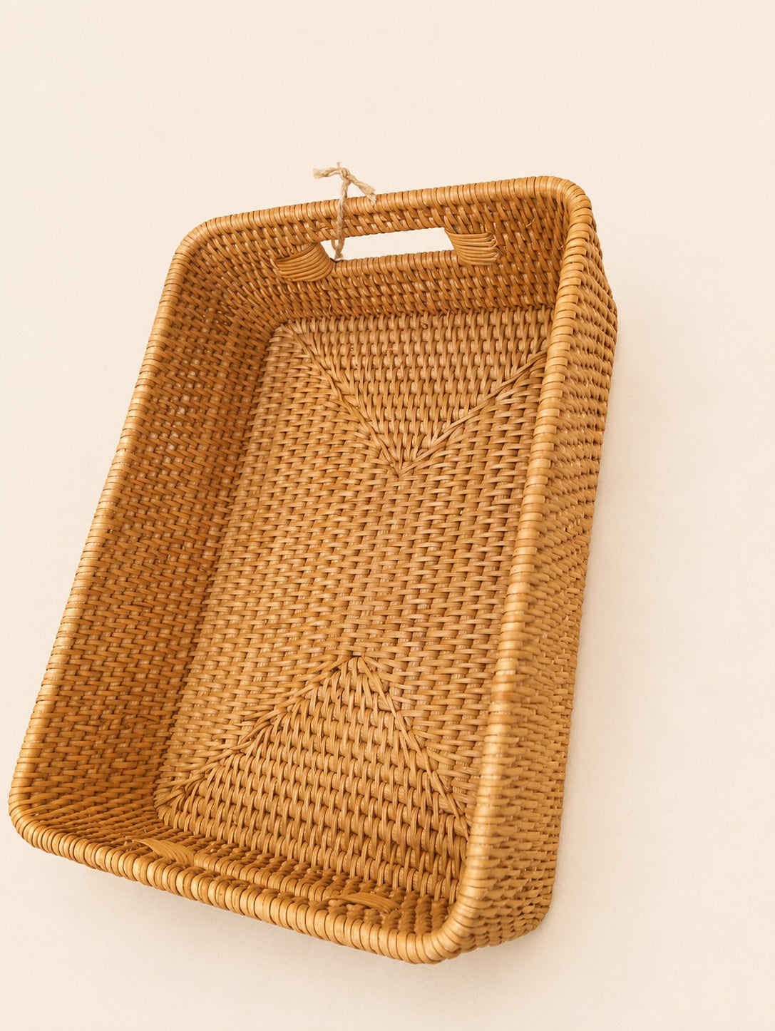 Handwoven Natural Fiber Wall Storage Basket