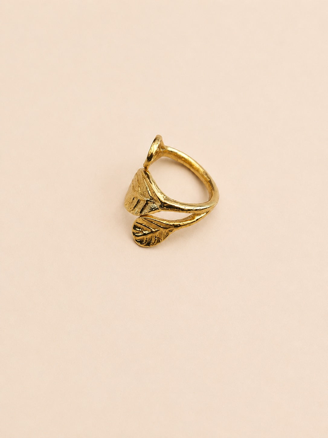 Gold Leaf-Inspired Statement Ring
