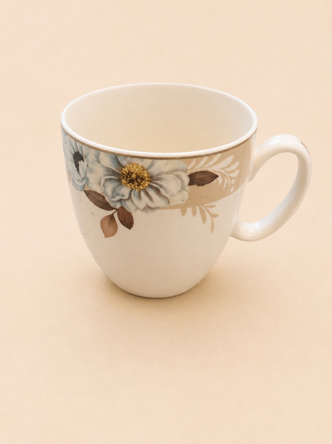 Elegant Floral Ceramic Coffee Mug