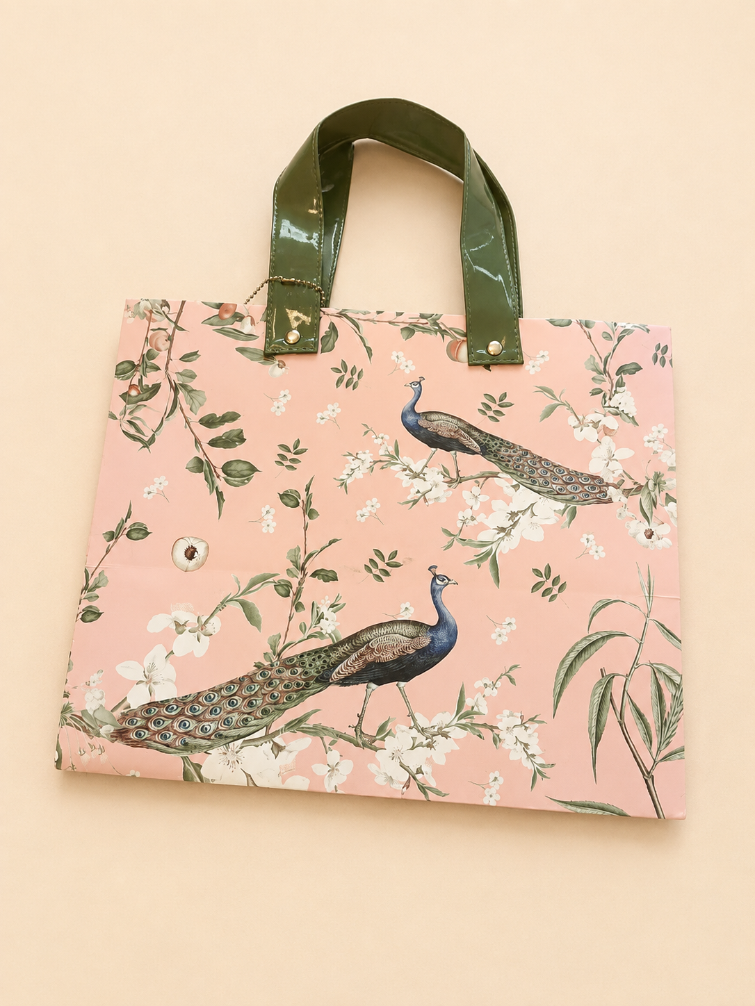 Floral Peacock Designer Gift Bag