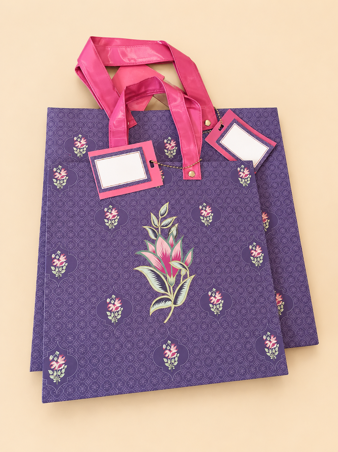 Royal Purple Floral Designer Gift Bag