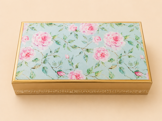 Vintage Rose Floral Gift Box