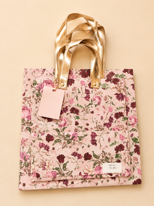 Blush Floral Designer Gift Bag
