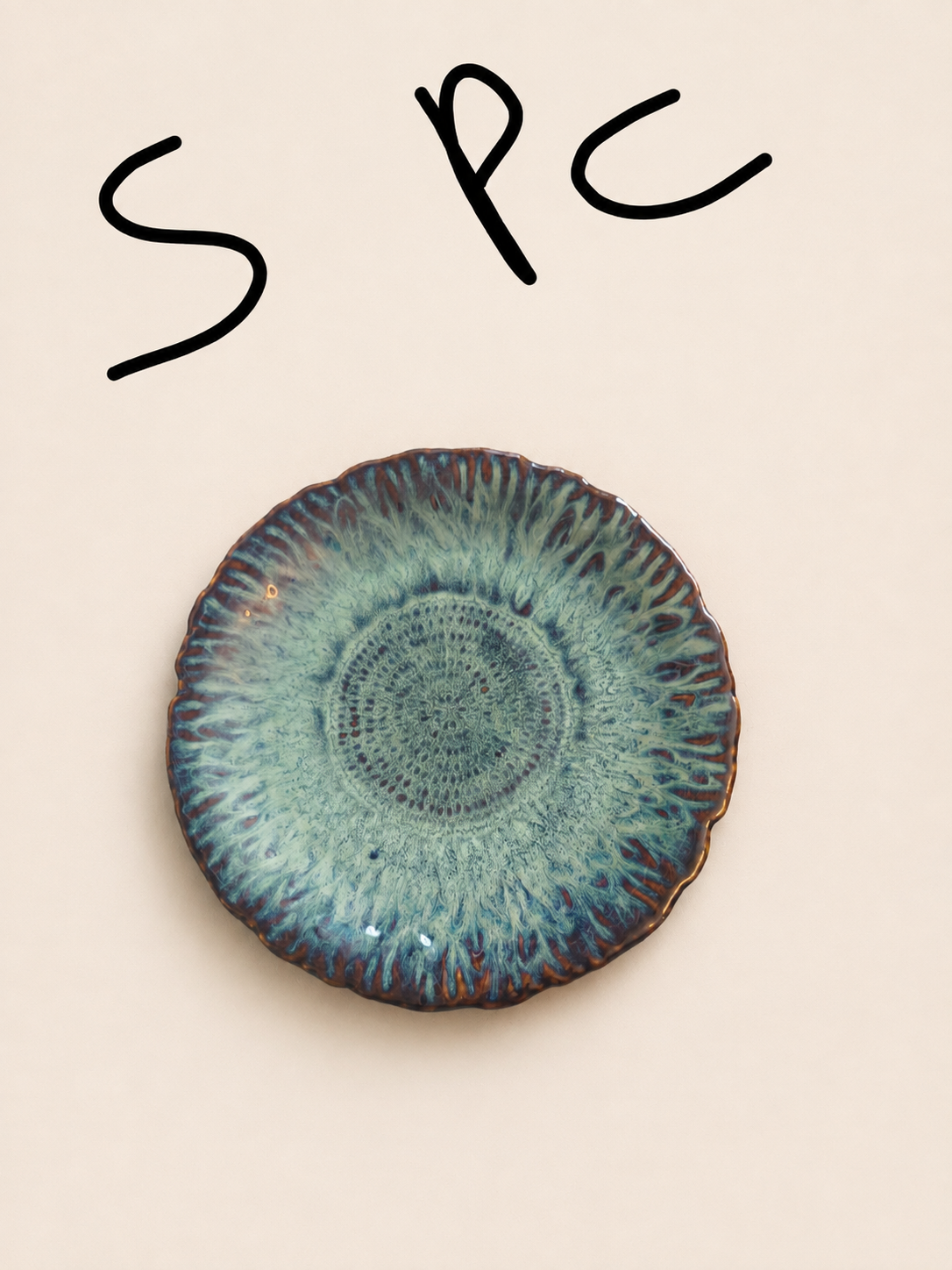 Ocean Bloom Ceramic Plate (Set of 5)