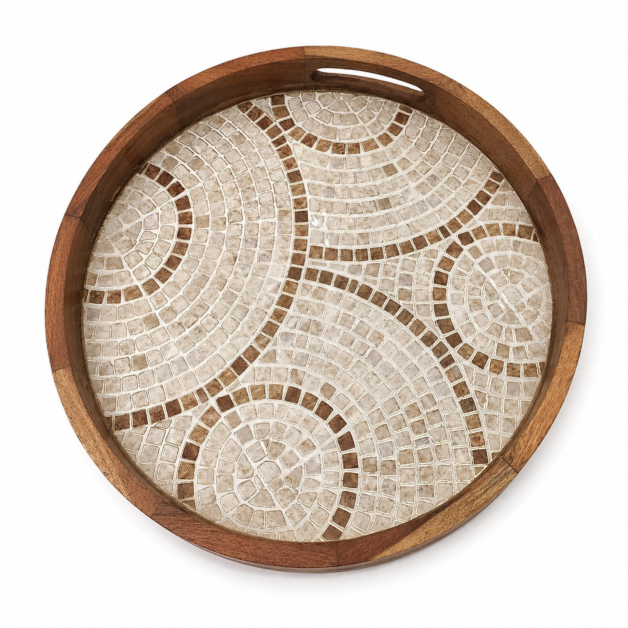 Round Mosaic Serving Tray