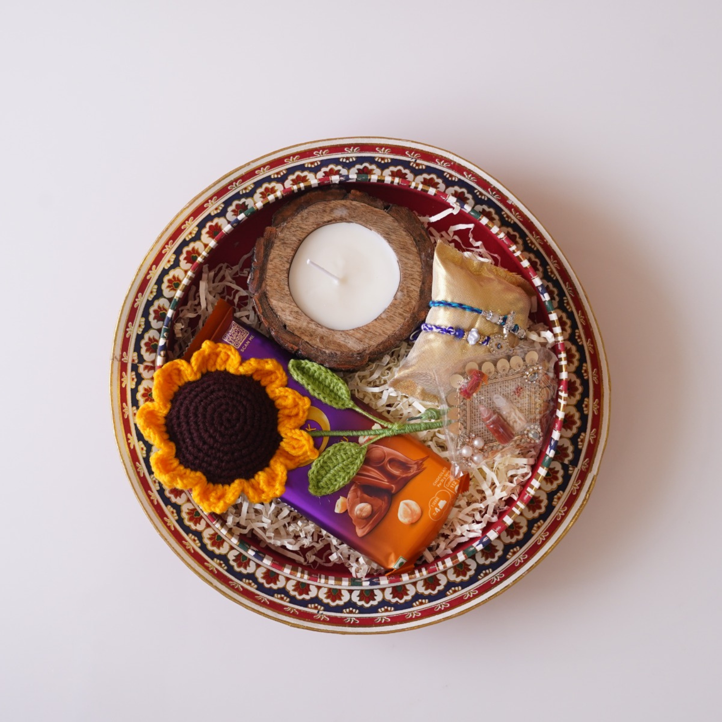 Golden Blossom Rakhi Gift Pack