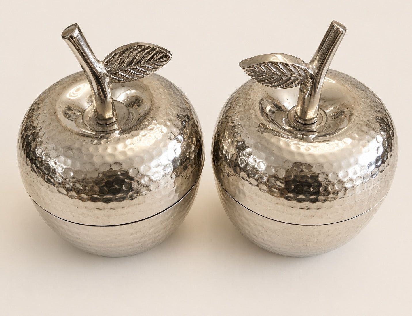 Silver Apple Decorative Storage Box Set
