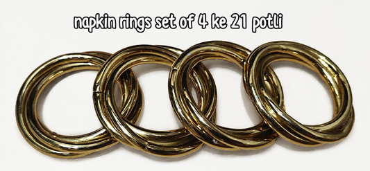 Gold Napkin Ring Set (Set of 4)