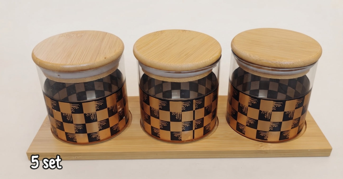 Glass Storage Jar Set