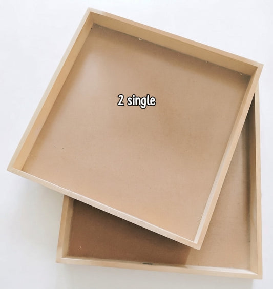 Wooden Serving Tray Set