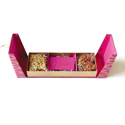 Fuchsia & Gold Chevron Festive Hamper
