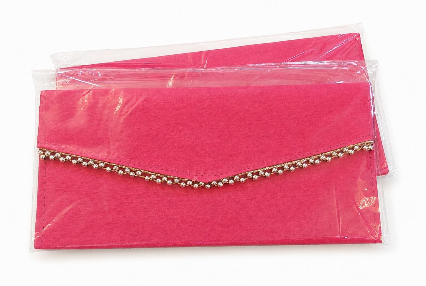 Hot Pink Pearl Envelope Clutch