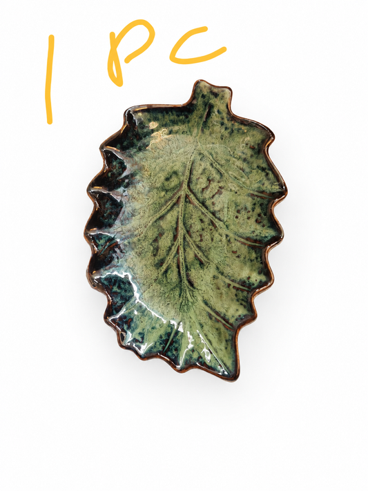 Leaf Shaped Ceramic Dish