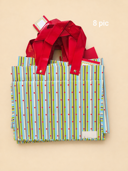 Striped Gift Bag Set
