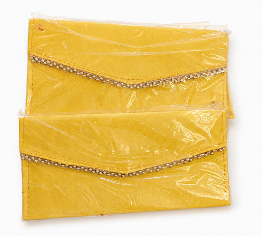 Sunshine Yellow Pearl Envelope Clutch