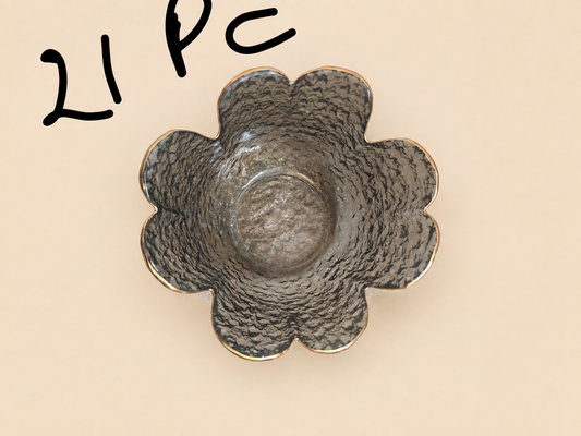 Smoked Glass Flower Bowl