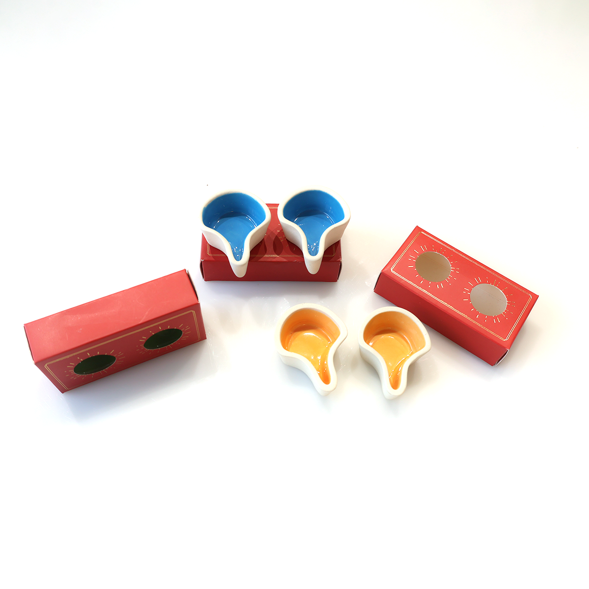 Ceramic Diyas in a Box(2 Diyas)