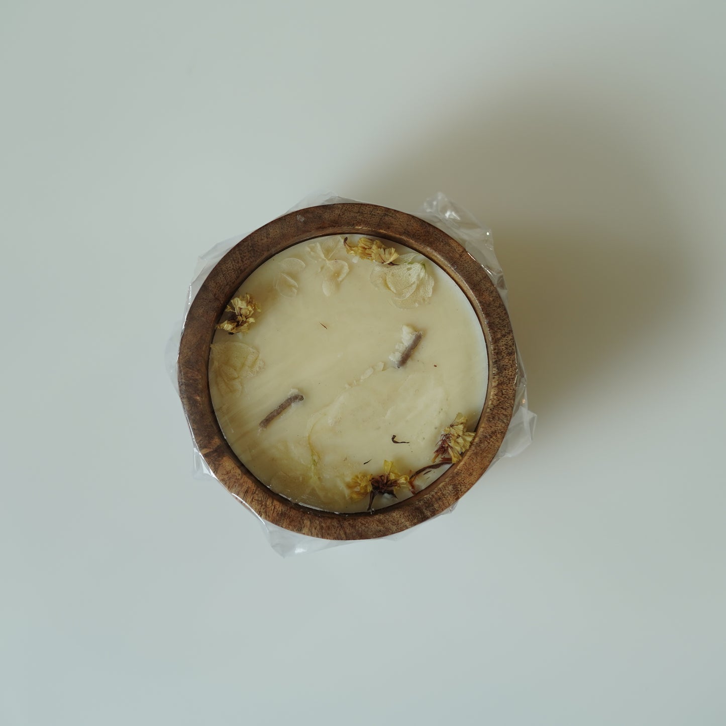 Wooden candle