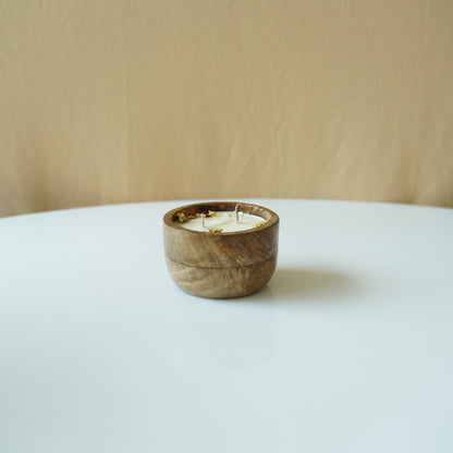 Wooden candle