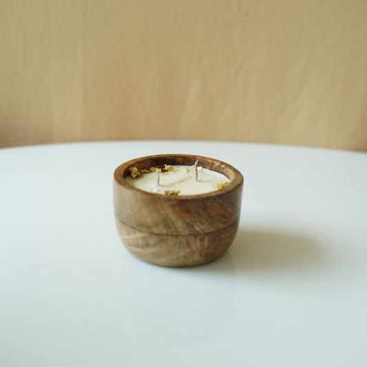 Wooden candle
