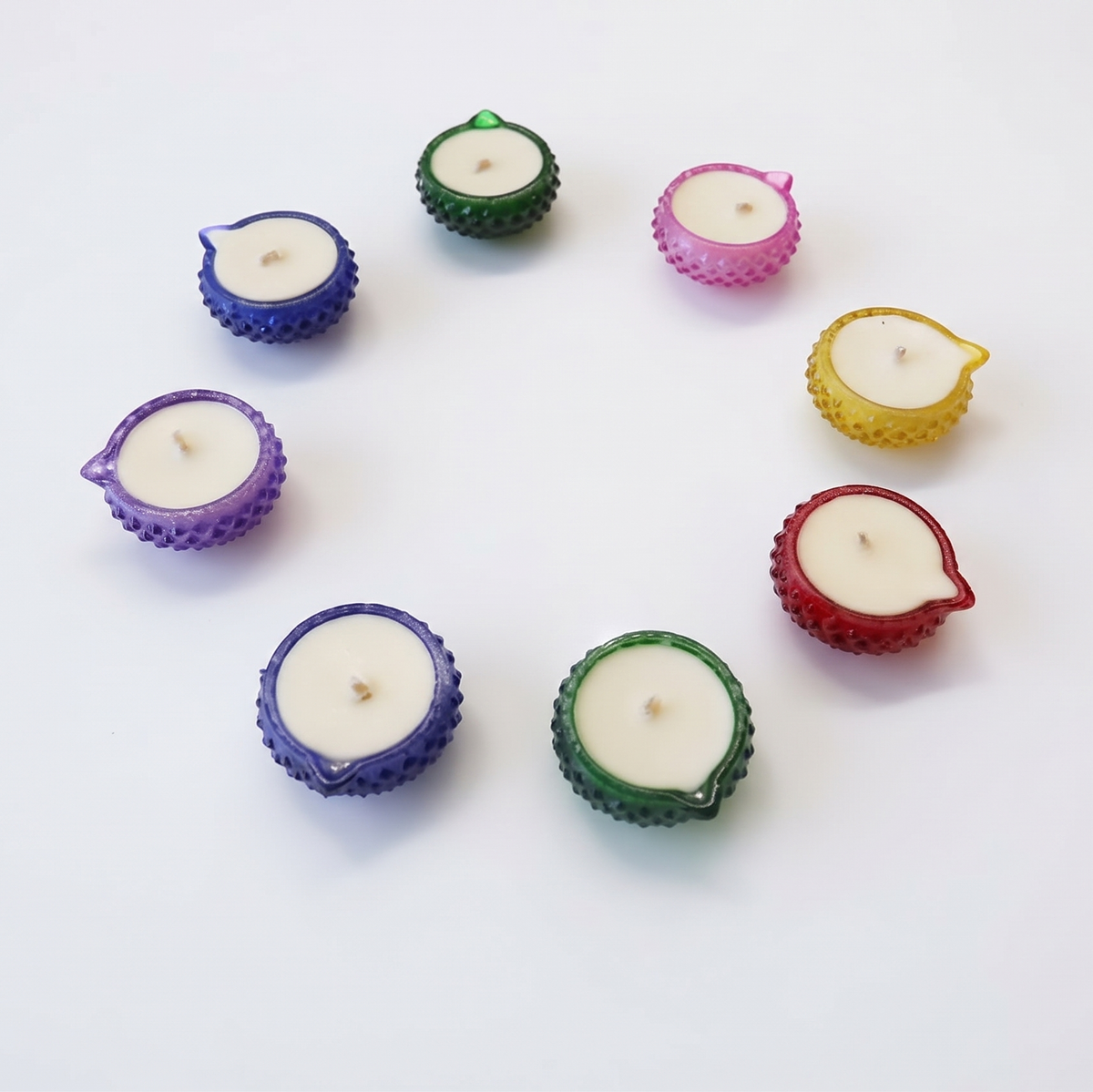 Glass Diyas in a Kappa box(2 Diyas)