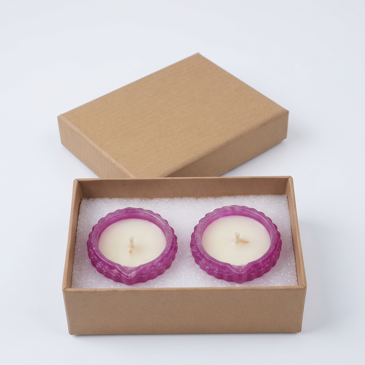 Glass Diyas in a Kappa box(2 Diyas)