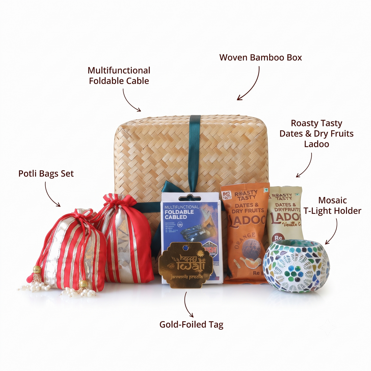 Diwali Golden weave Gift Hamper - simple & premium