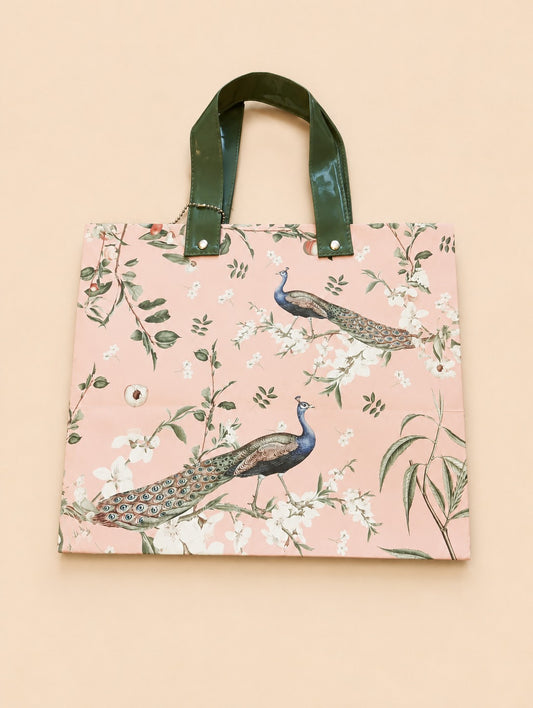 Elegant Peacock Floral Gift Bag