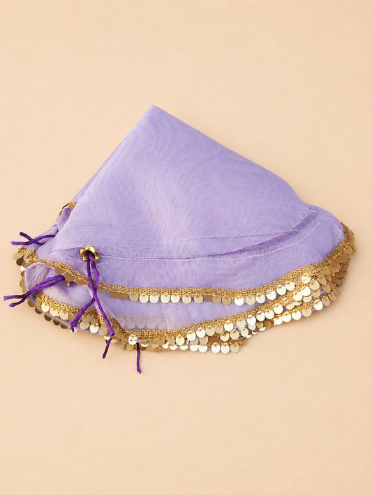 Lavender Gold Sequin Embellished Potli Bag