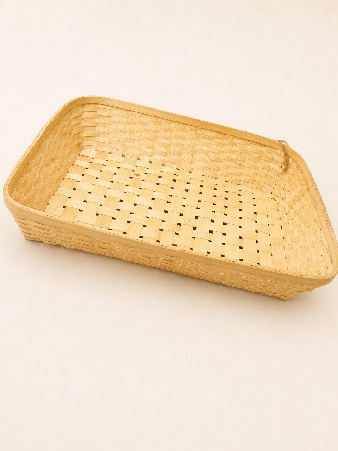 Handwoven Bamboo Rectangular Serving Tray
