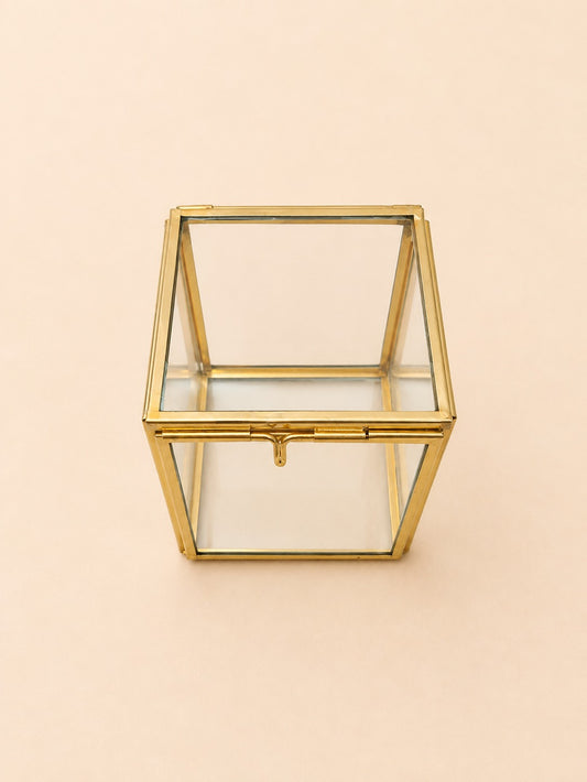Gold-Framed Glass Display Box