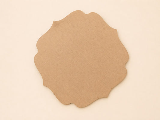 Scalloped Wooden Decorative Tray
