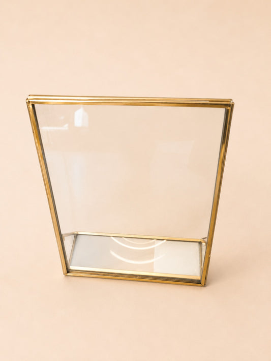 Gold-Framed Glass Display Case