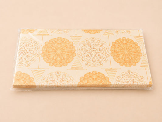 Golden Mandala Printed Rectangular Tray