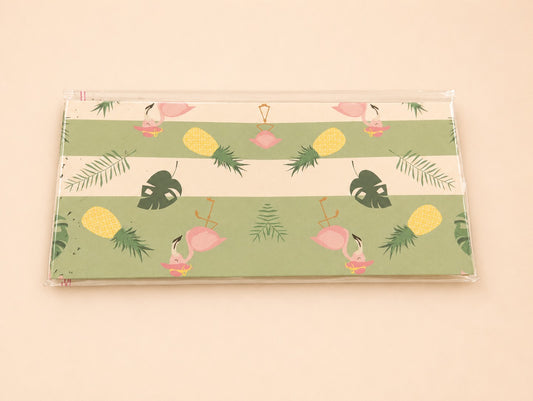 Tropical Flamingo & Pineapple Printed Acrylic Tray