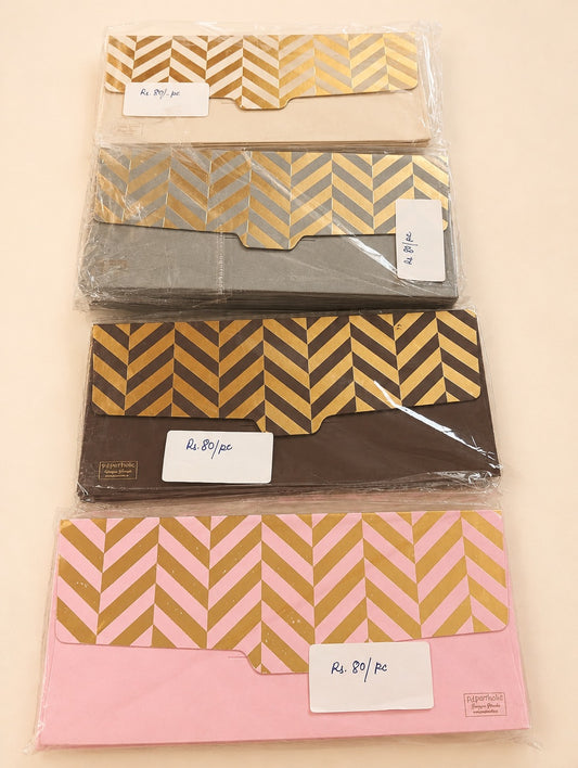Metallic Chevron Designer Gift Envelopes