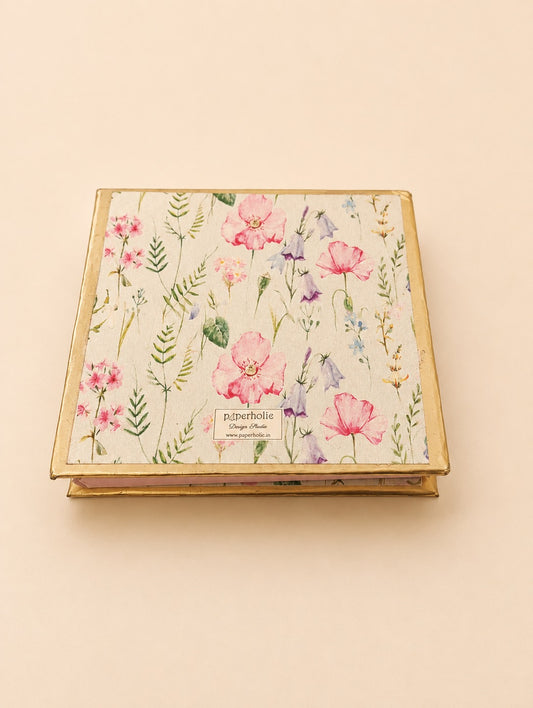 Floral Gold-Trimmed Designer Gift Box