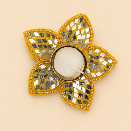 Mirror Flower Tealight Holder