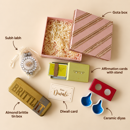 Soft Pink & Gold Gota Box