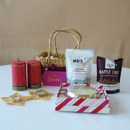 Natural Fiber Festive Gift Basket
